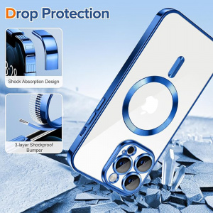 Husa pentru iPhone 12 Pro - Techsuit Luxury Crystal MagSafe - Deep Blue - Img 3
