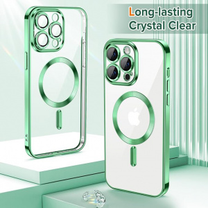 Husa pentru iPhone 12 Pro - Techsuit Luxury Crystal MagSafe - Light Green - Img 2
