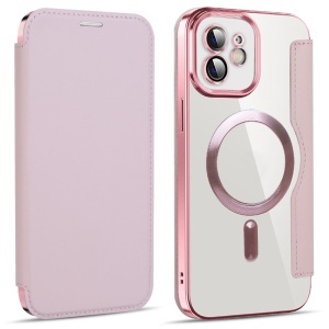 Husa pentru iPhone 12 - Techsuit SmartMag Book Case - Pink - Img 2