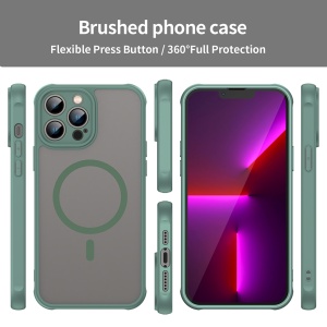 Husa pentru iPhone 13 Pro - Techsuit HaloFrost II MagSafe - Green - Img 3