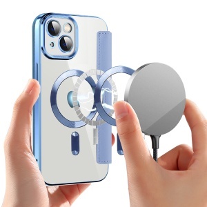 Husa pentru iPhone 13 - Techsuit SmartMag Book Case - Light Blue - Img 6