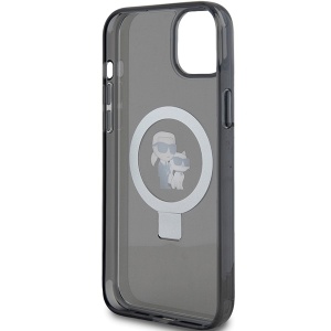 Husa pentru iPhone 14 - Karl Lagerfeld Hardcase Ring Stand MagSafe (KLHMP14SHMRSKCK) - Karl&Choupette - Img 4
