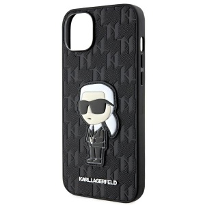 Husa pentru iPhone 14 Plus - Karl Lagerfeld Saffiano (KLHCP14MSAKHPKK) - Monogram Ikonik - Img 2