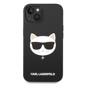 Husa pentru iPhone 14 Plus - Karl Lagerfeld Silicone MagSafe (KLHMP14MSLCHBK) - Choupette Head - Img 2