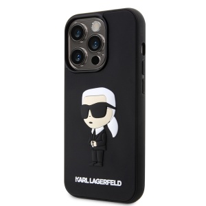 Husa pentru iPhone 14 Pro - Karl Lagerfeld 3D Design (KLHCP14L3DRKINK) - Rubber Ikonik - Img 6