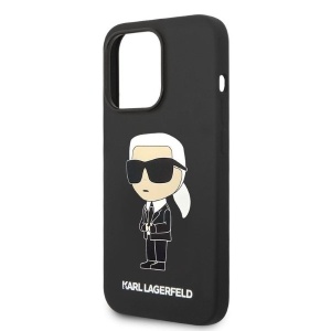 Husa pentru iPhone 14 Pro - Karl Lagerfeld Silicone (KLHCP14LSNIKBCK) - Ikonik - Img 2