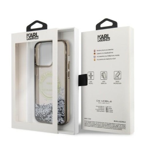 Husa pentru iPhone 14 Pro Max - Karl Lagerfeld Hardcase Liquid Glitter (KLHCP14XLCRSGRK) - RSG - Img 7
