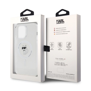 Husa pentru iPhone 14 Pro Max - Karl Lagerfeld IML MagSafe (KLHMP14XHFCCNOT) - Transparent Choupette - Img 7
