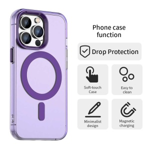 Husa pentru iPhone 14 Pro Max - Techsuit CandyCase MagSafe - Purple - Img 2