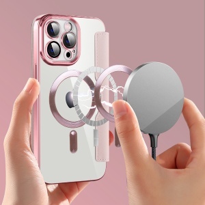 Husa pentru iPhone 14 Pro Max - Techsuit SmartMag Book Case - Pink - Img 6