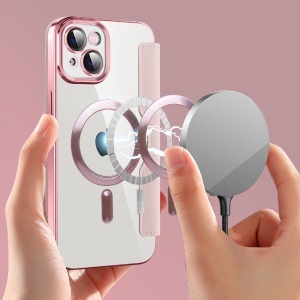 Husa pentru iPhone 14 - Techsuit SmartMag Book Case - Pink - Img 6