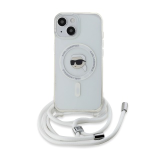 Husa pentru iPhone 15 - Karl Lagerfeld IML Crossbody MagSafe (KLHMP15SHCKHNT) - Karl Head - Img 2