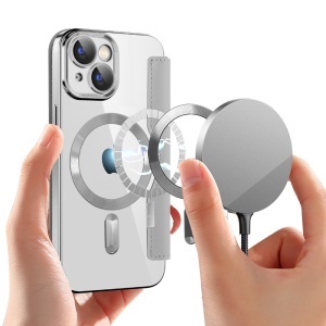 Husa pentru iPhone 15 Plus - Techsuit SmartMag Book Case - Gray - Img 6