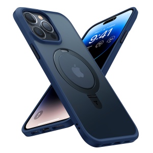 Husa pentru iPhone 15 Pro Max - Torras Ostand MagSafe Series - Navy Blue - Img 2