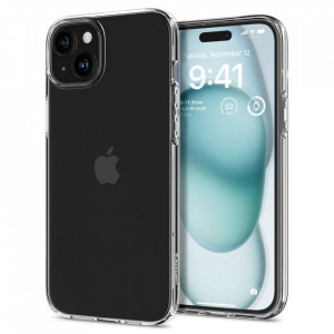 Husa pentru iPhone 15 - Spigen Liquid Crystal - Clear - Img 1