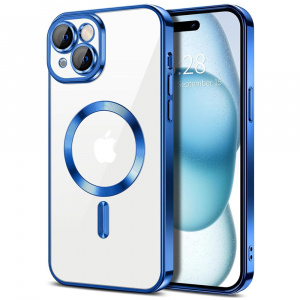 Husa pentru iPhone 15 - Techsuit Luxury Crystal MagSafe - Deep Blue - Img 2