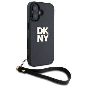 Husa pentru iPhone 16 - DKNY Hardcase Wrist Strap Stock Logo (DKHCP16SPBSWSK) - Black - Img 6