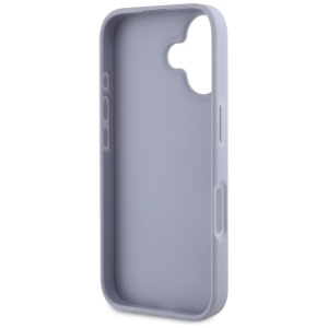 Husa pentru iPhone 16 - Guess Leather Hot Stamp 4G Pattern Triangle Metal Logo (GUHCP16SPGP4STRU) - Light Purple - Img 5
