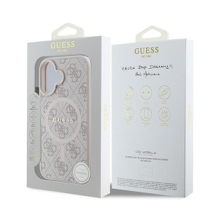 Husa pentru iPhone 16 Plus - Guess 4G Ring Classic Logo MagSafe (GUHMP16MG4GFRP) - Pink - Img 7