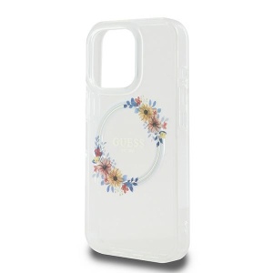 Husa pentru iPhone 16 Pro - Guess IML Flowers Wreath MagSafe (GUHMP16LHFWFCT) - Clear - Img 5