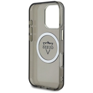 Husa pentru iPhone 16 Pro - Guess IML Metal Mountain Logo MagSafe (GUHMP16LHFGTMSLSK) - Black - Img 5