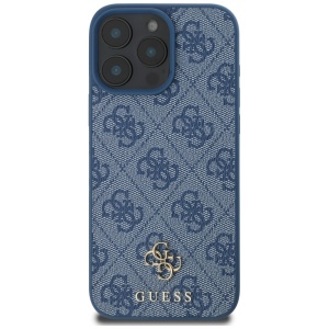Husa pentru iPhone 16 Pro Max - Guess 4G Small and Classic Logo MagSafe (GUHMP16XP4SM4MB) - Blue - Img 5