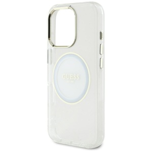 Husa pentru iPhone 16 Pro Max - Guess IML Metal Colored Circle MagSafe (GUHMP16XHTDRCEDH) - White - Img 6