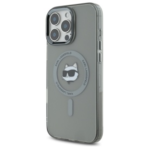 Husa pentru iPhone 16 Pro Max - Karl Lagerfeld IML MagSafe (KLHMP16XHLSCHK) - Metal Choupette`s Head - Img 5