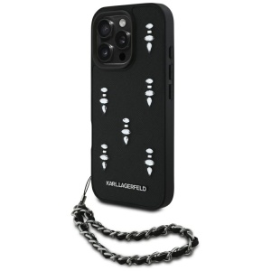 Husa pentru iPhone 16 Pro Max - Karl Lagerfeld Saffiano (KLHCP16XPSADJSK) - Crystals & Charm - Img 1