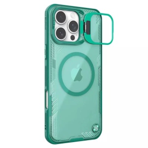 Husa pentru iPhone 16 Pro Max - Nillkin Iceblade Prop Magnetic (with Camera Cutout) - Green - Img 1
