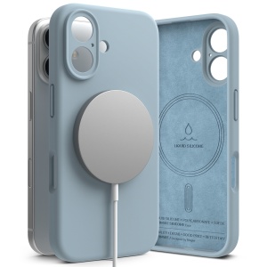 Husa pentru iPhone 16 - Ringke Silicone Magnetic MagSafe - Blue - Img 5