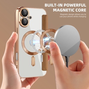 Husa pentru iPhone 16 - Techsuit SmartMag Book Case - Brown - Img 6