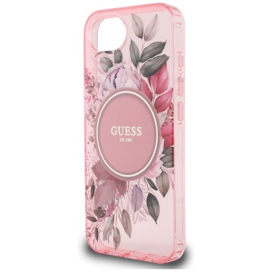 Husa pentru iPhone 16e - Guess IML Flowers MagSafe (GUHMPSE4HFWBRCEP) - Pink - Img 10