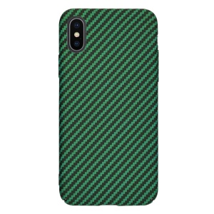 Husa pentru iPhone X / iPhone XS - Techsuit Carbonite FiberShell - Green - Img 3