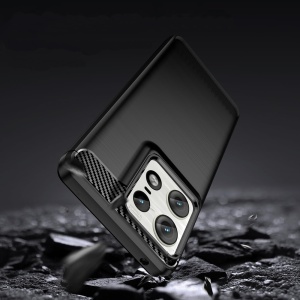 Husa pentru Motorola Edge 50 Ultra - Techsuit Carbon Silicone - Black - Img 3
