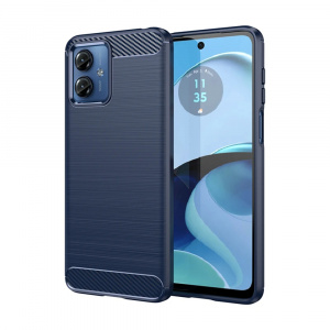 Husa pentru Motorola Moto G14 - Techsuit Carbon Silicone - Blue