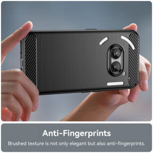 Husa pentru Nothing Phone (2a) / (2a) Plus - Techsuit Carbon Silicone - Black - Img 4