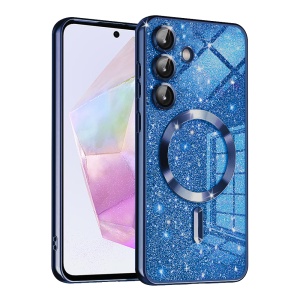Husa pentru Samsung Galaxy A35 5G - Techsuit Luxury Glitter MagSafe - Deep Blue - Img 1
