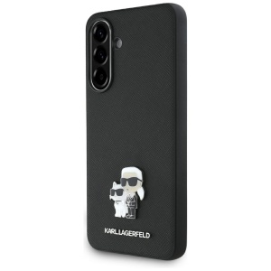 Husa pentru Samsung Galaxy A36 5G - Karl Lagerfeld Saffiano (KLHCSA36PSAKCMPK) - Karl&Choupette Metal Pin - Img 1