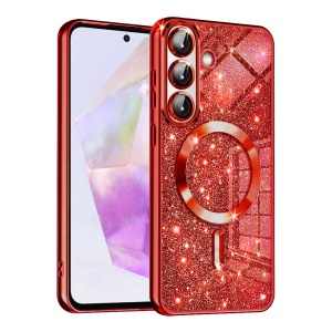 Husa pentru Samsung Galaxy A36 5G - Techsuit Luxury Glitter MagSafe - Red