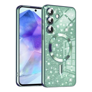 Husa pentru Samsung Galaxy A55 5G - Techsuit Luxury Glitter MagSafe - Light Green - Img 1