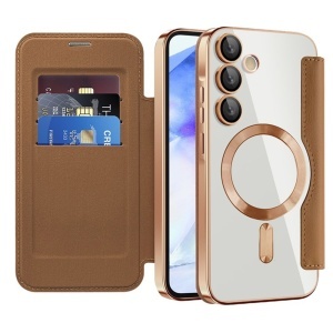 Husa pentru Samsung Galaxy A55 5G - Techsuit SmartMag Book Case - Brown - Img 1