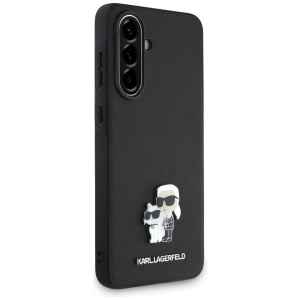 Husa pentru Samsung Galaxy A56 5G - Karl Lagerfeld Saffiano (KLHCSA56PSAKCMPK) - Karl&Choupette Metal Pin - Img 1