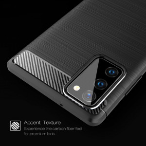 Husa pentru Samsung Galaxy Note 20 / Note 20 5G - Techsuit Carbon Silicone - Black - Img 2