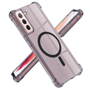 Husa pentru Samsung Galaxy S21 5G - Techsuit Shockproof Clear Silicone MagSafe - Smoke Black - Img 1