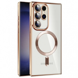 Husa pentru Samsung Galaxy S21 Ultra 5G - Techsuit Luxury Crystal MagSafe - Gold - Img 2