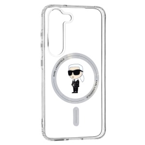 Husa pentru Samsung Galaxy S23 - Karl Lagerfeld IML MagSafe (KLHMS23SHFCKNOT) - Transparent Ikonik