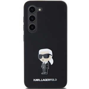 Husa pentru Samsung Galaxy S23 Plus - Karl Lagerfeld Silicone (KLHCS23MSMHKNPK) - Ikonik Metal Pin - Img 3
