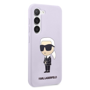 Husa pentru Samsung Galaxy S23 Plus - Karl Lagerfeld Silicone (KLHCS23MSNIKBCU) - Purple Ikonik - Img 4