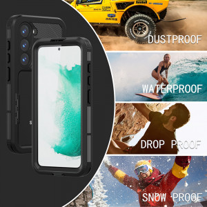 Husa pentru Samsung Galaxy S23 - ShellBox Waterproof IP68 Case - Black - Img 3